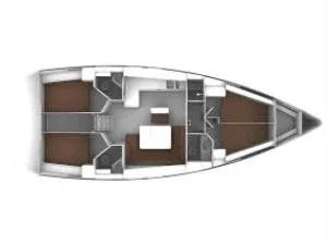 Grundriss der Yacht BAVARIA Cruiser 46 - Paola