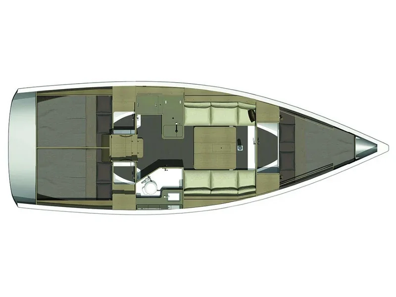 Grundriss der Yacht DUFOUR 350 Grand Large - Pape