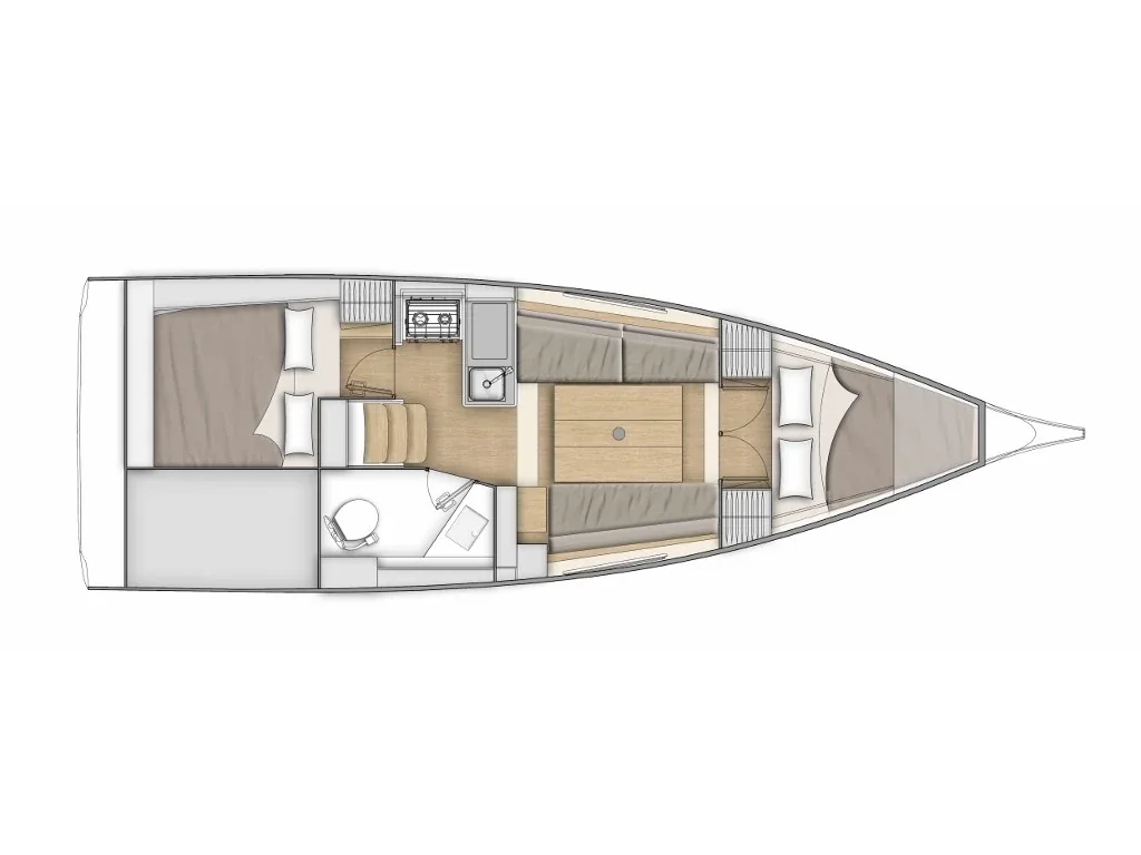 Grundriss der Yacht BENETEAU Oceanis 30.1 - Yoda