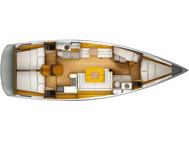 Grundriss der Yacht JEANNEAU Sun Odyssey 449 - Timaria III