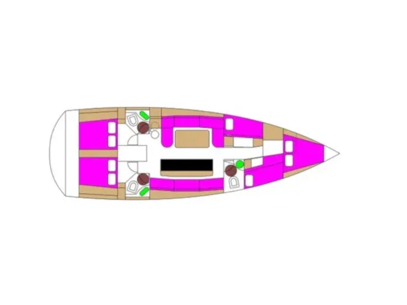 Grundriss der Yacht D & D Yachts 50 - Polina I