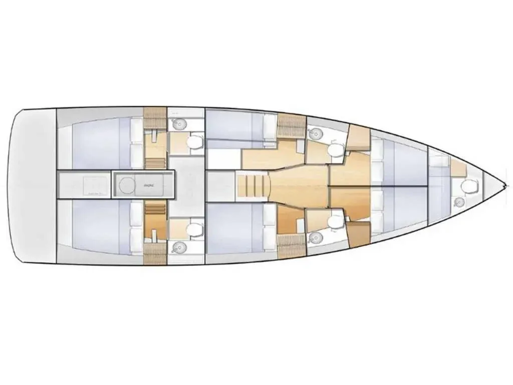 Grundriss der Yacht JEANNEAU Sun Loft 47 - New Horizons II