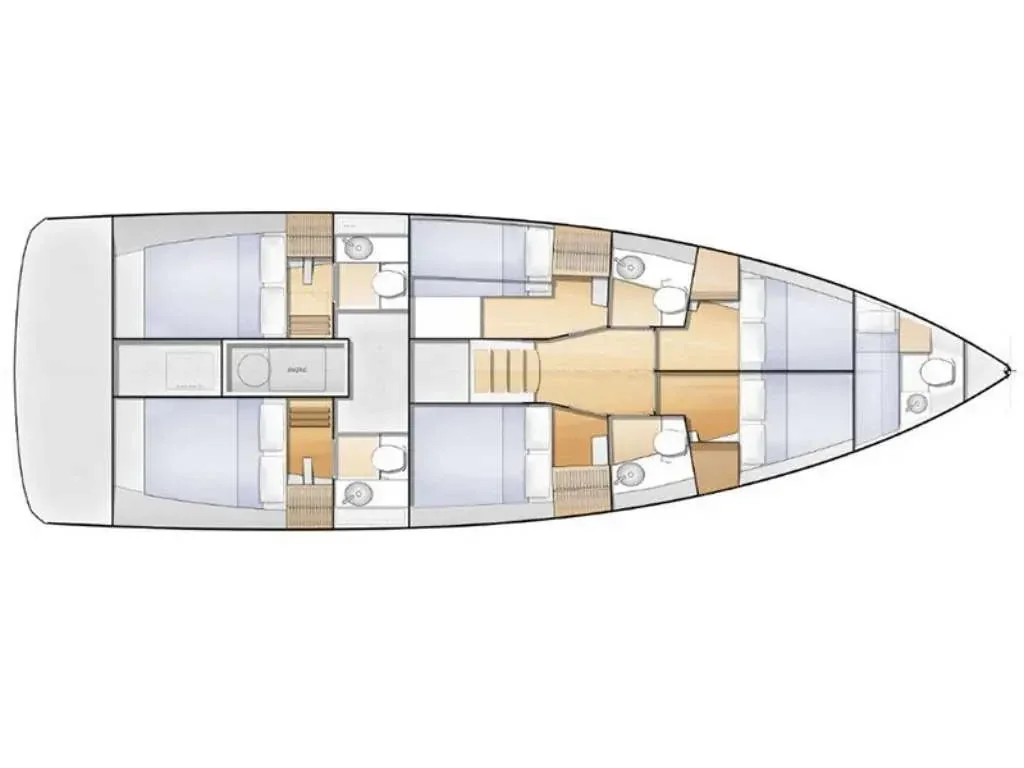 Grundriss der Yacht JEANNEAU Sun Loft 47 - New Horizons III