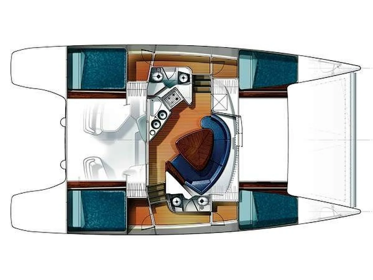 Grundriss der Yacht FOUNTAINE PAJOT Lavezzi 40 - Sampei