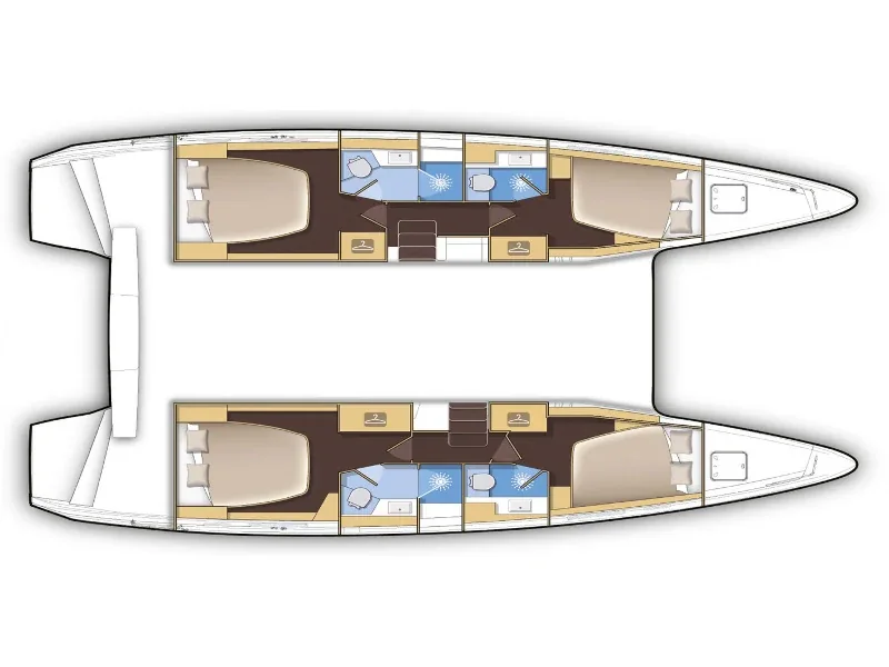 Grundriss der Yacht LAGOON 42 - Euphoria