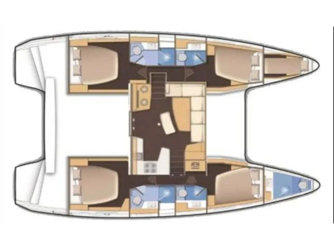 Grundriss der Yacht LAGOON 40 - Bonobo