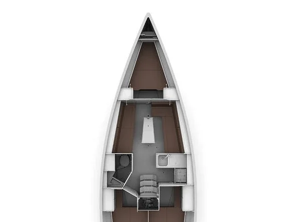 Grundriss der Yacht BAVARIA Cruiser 34 - Nashira