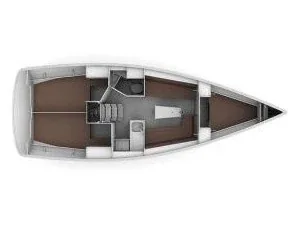 Grundriss der Yacht BAVARIA Cruiser 34 - Theia