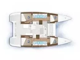 Grundriss der Yacht LAGOON 40 - Arca 40
