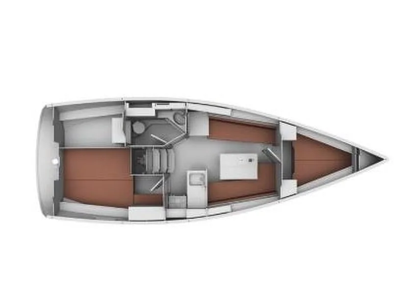 Grundriss der Yacht BAVARIA Cruiser 32 - Star Chiara