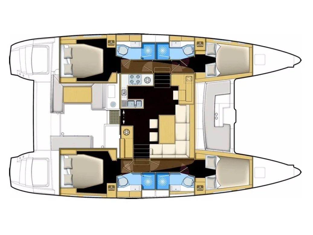 Grundriss der Yacht LAGOON 450 F - Corona Borealis