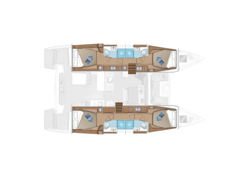 Grundriss der Yacht LAGOON 46 - Westerlund