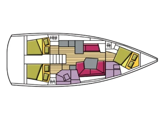 Grundriss der Yacht BENETEAU Oceanis 41.1 - Perseus