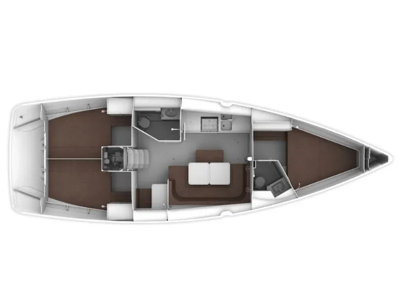 Grundriss der Yacht BAVARIA Cruiser 41 - Pearl