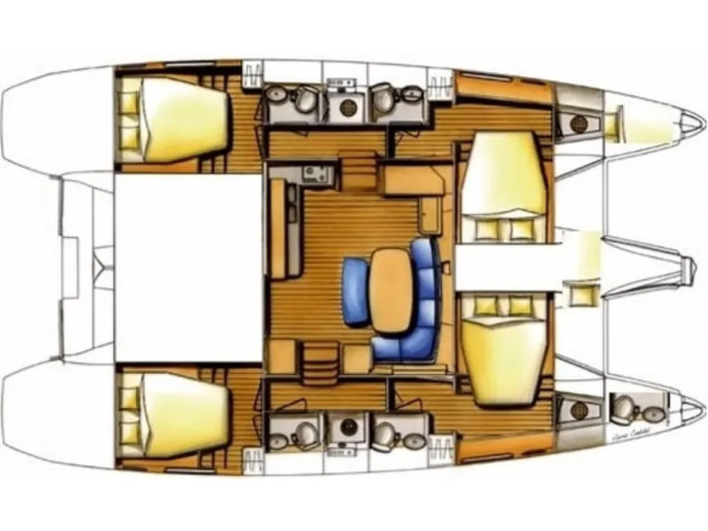 Grundriss der Yacht LAGOON 420 - Dynamis