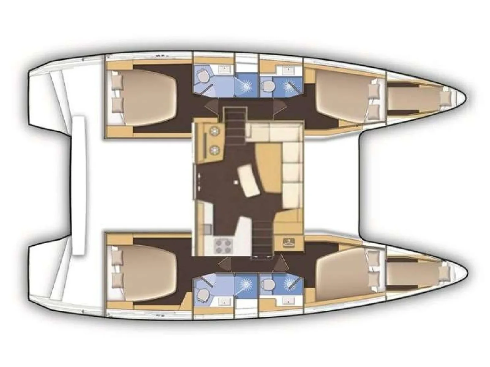 Grundriss der Yacht LAGOON 42 - Wind Desire