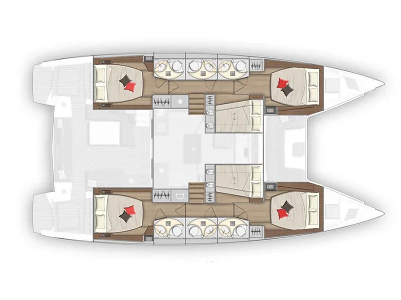 Grundriss der Yacht LAGOON 50 - Zuzo I