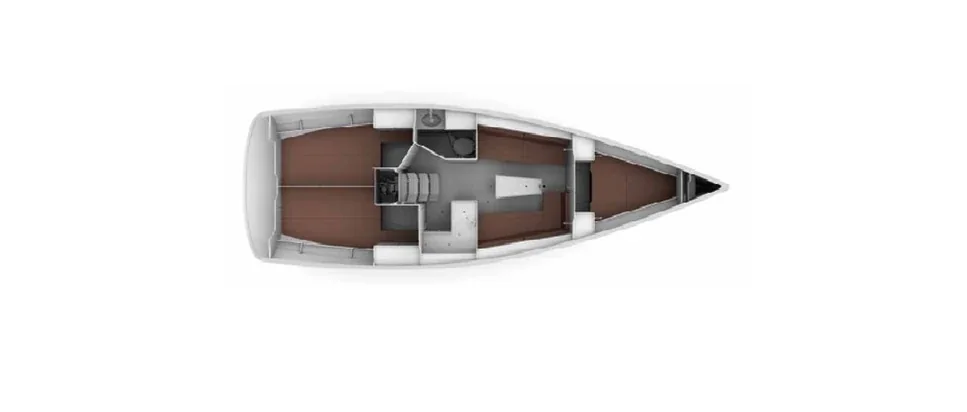 Grundriss der Yacht BAVARIA Cruiser 34 - Olympia