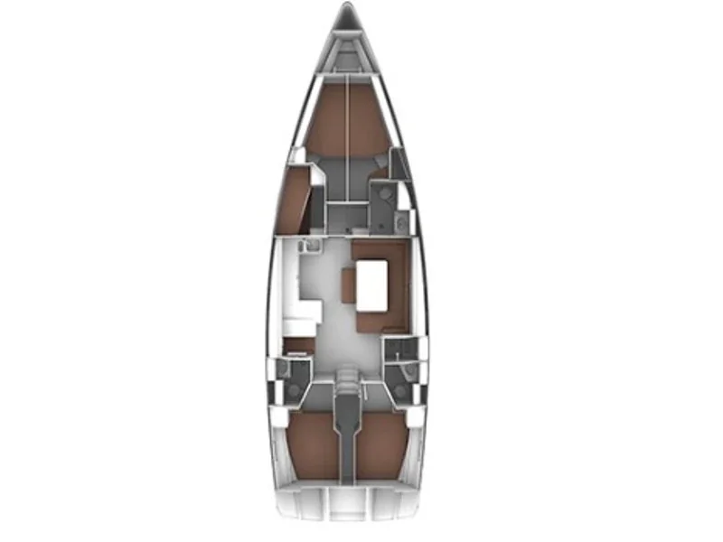 Grundriss der Yacht BAVARIA Cruiser 51 - Marzia
