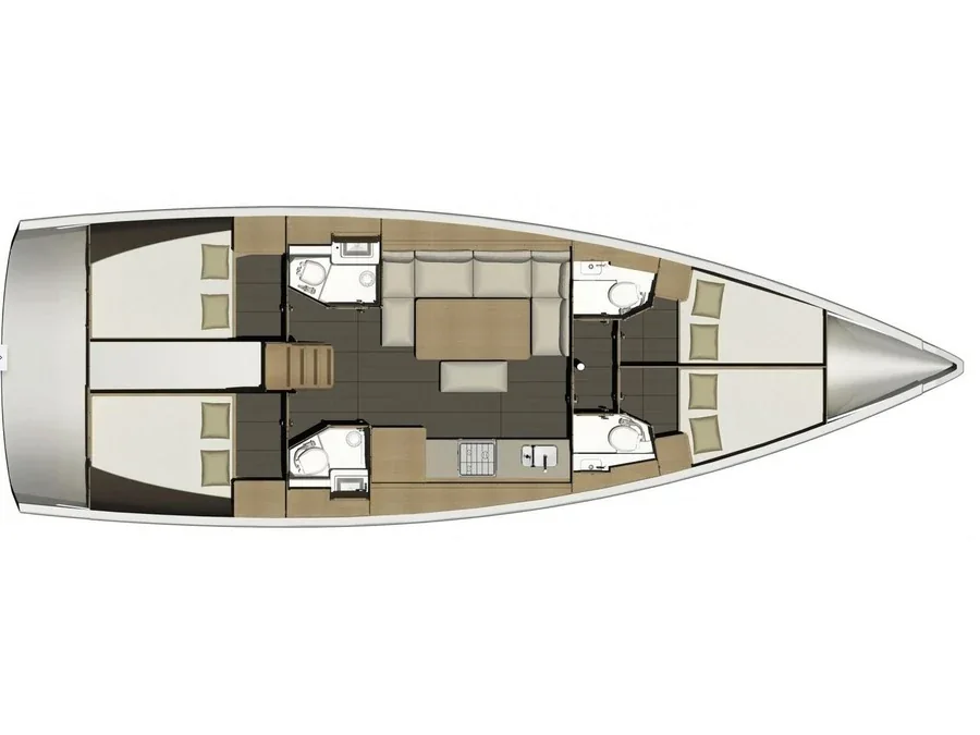 Grundriss der Yacht DUFOUR 460 Grand Large - Arba