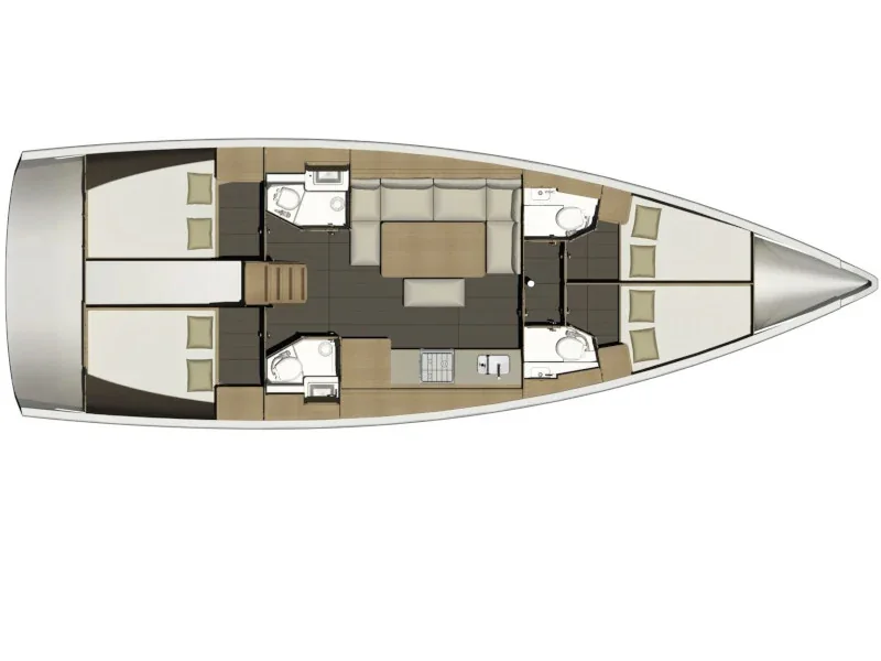 Grundriss der Yacht DUFOUR 460 Grand Large - Sea Hawk
