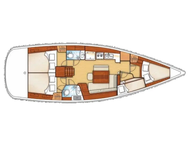 Grundriss der Yacht BENETEAU Oceanis 43 - Blue Star II