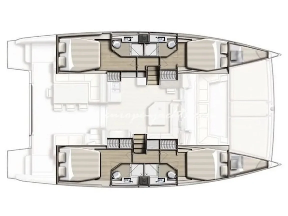 Grundriss der Yacht CATANA Bali 4.1 - Siga Siga