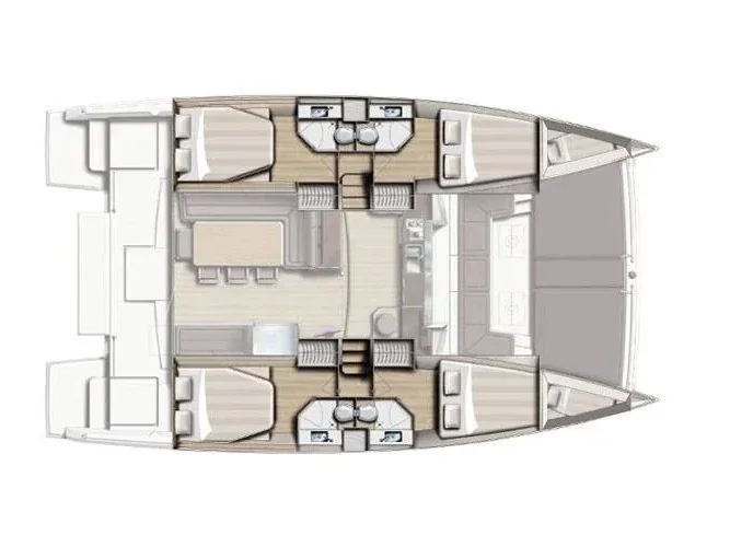 Grundriss der Yacht CATANA Bali 4.1 - Ginevra