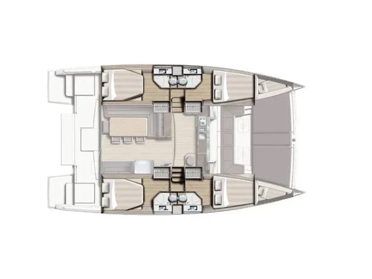 Grundriss der Yacht CATANA Bali 4.3 - Maria Elena