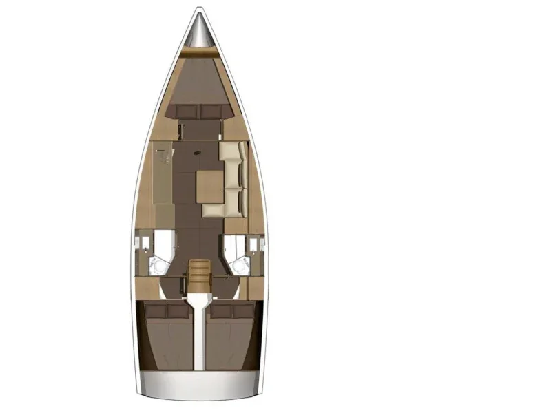 Grundriss der Yacht DUFOUR 382 Grand Large - Pleasant Company