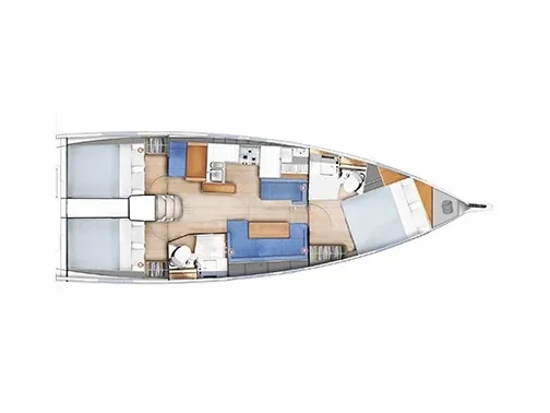 Grundriss der Yacht JEANNEAU Sun Odyssey 410 - Emotion