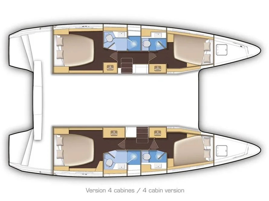 Grundriss der Yacht LAGOON 42 - Dear John