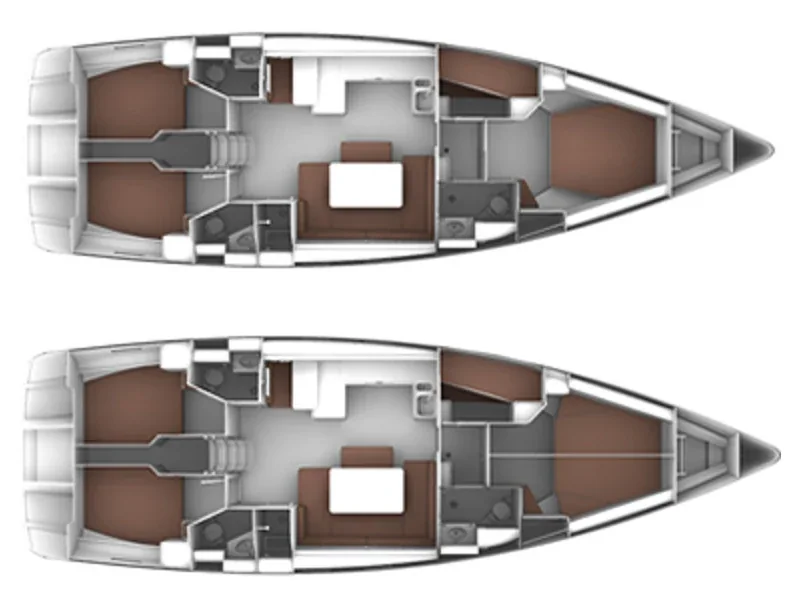 Grundriss der Yacht BAVARIA Cruiser 51 - Ramnous