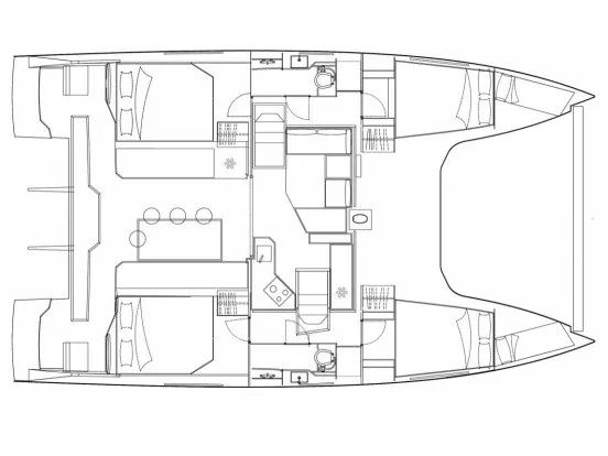 Grundriss der Yacht NAUTITECH Open 40 - Lullaby
