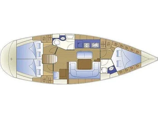 Grundriss der Yacht BAVARIA 40 Cruiser - Madrugada