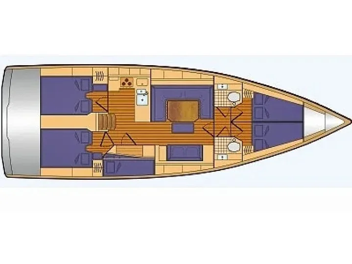 Grundriss der Yacht BAVARIA C45 - Silver I