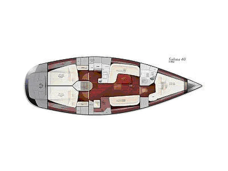 Grundriss der Yacht SALONA 40 - Vira