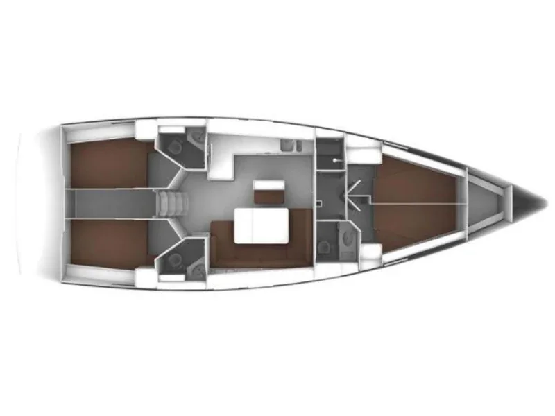 Grundriss der Yacht BAVARIA Cruiser 46 - Elara