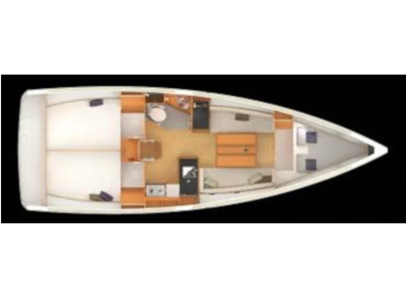 Grundriss der Yacht JEANNEAU Sun Odyssey 349 - Elvis