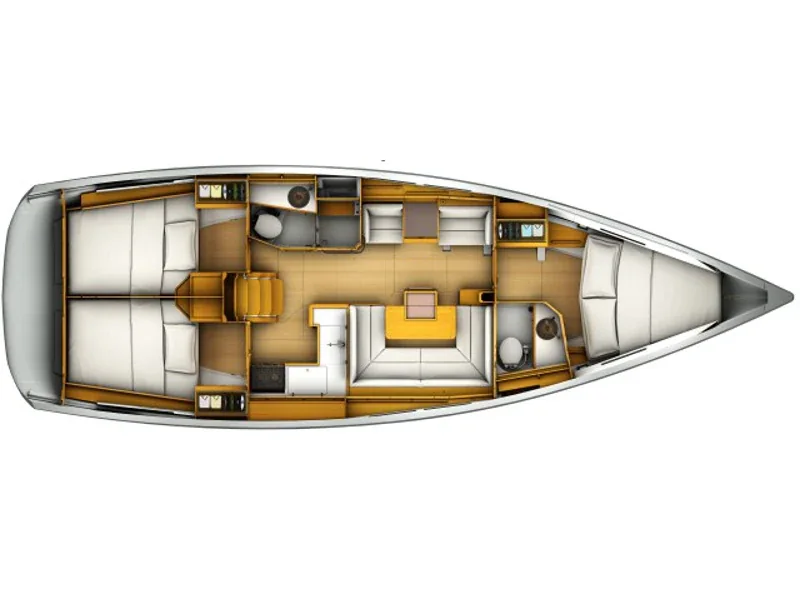 Grundriss der Yacht JEANNEAU Sun Odyssey 419 - Marley