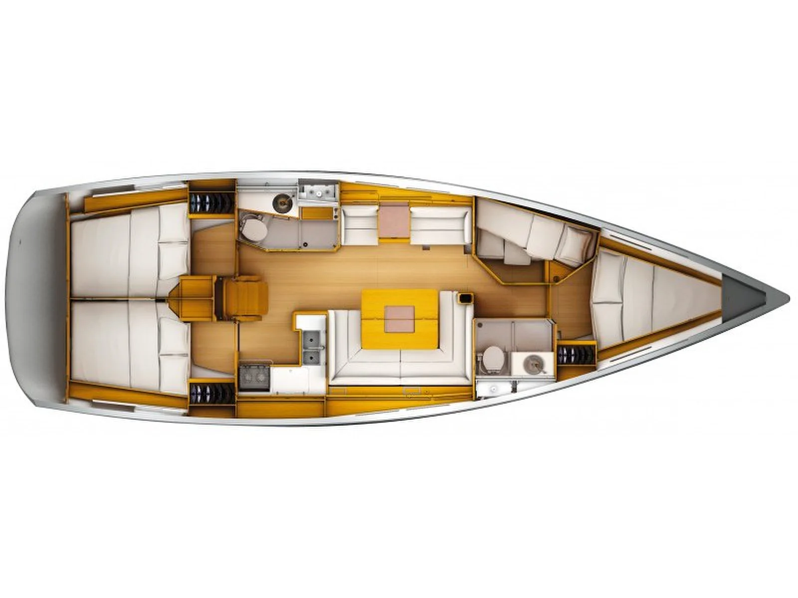 Grundriss der Yacht JEANNEAU Sun Odyssey 449 - Pižulot
