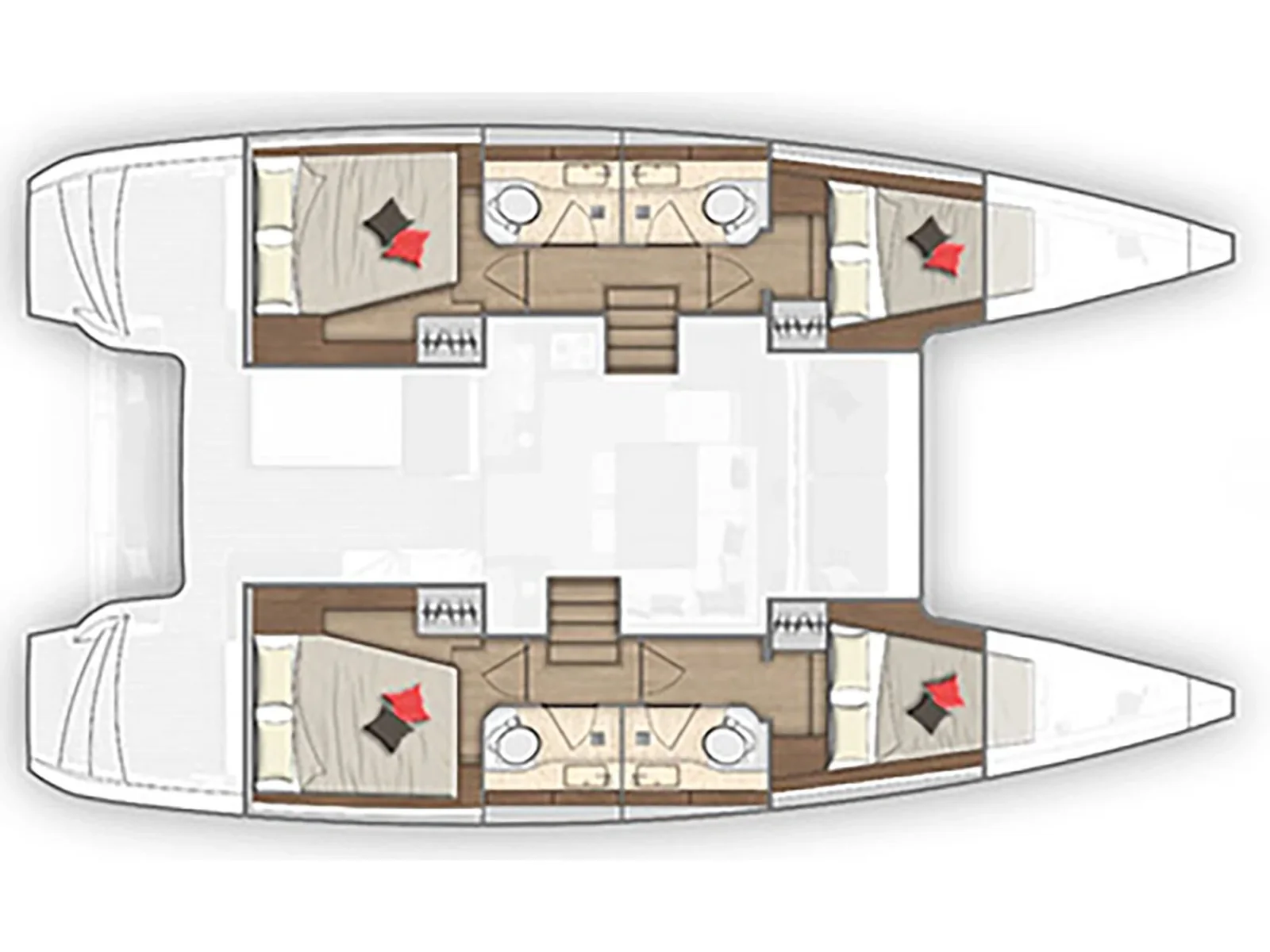 Grundriss der Yacht LAGOON 40 - Didoo