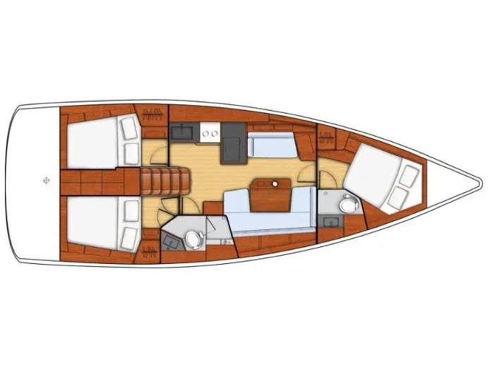 Grundriss der Yacht BENETEAU Oceanis 41.1 - Kos 41