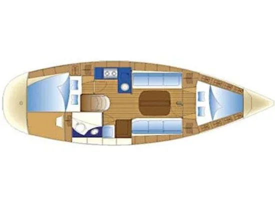 Grundriss der Yacht BAVARIA 32 - Athina