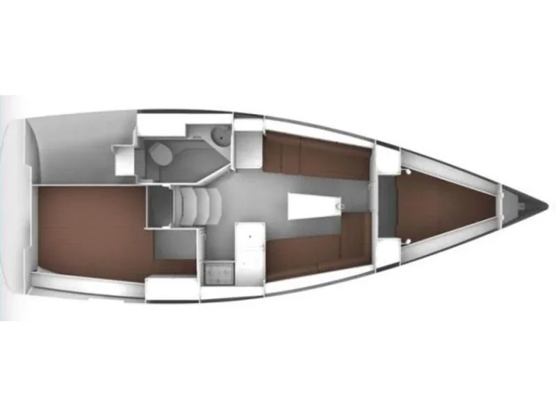 Grundriss der Yacht BAVARIA Cruiser 34 - Althea