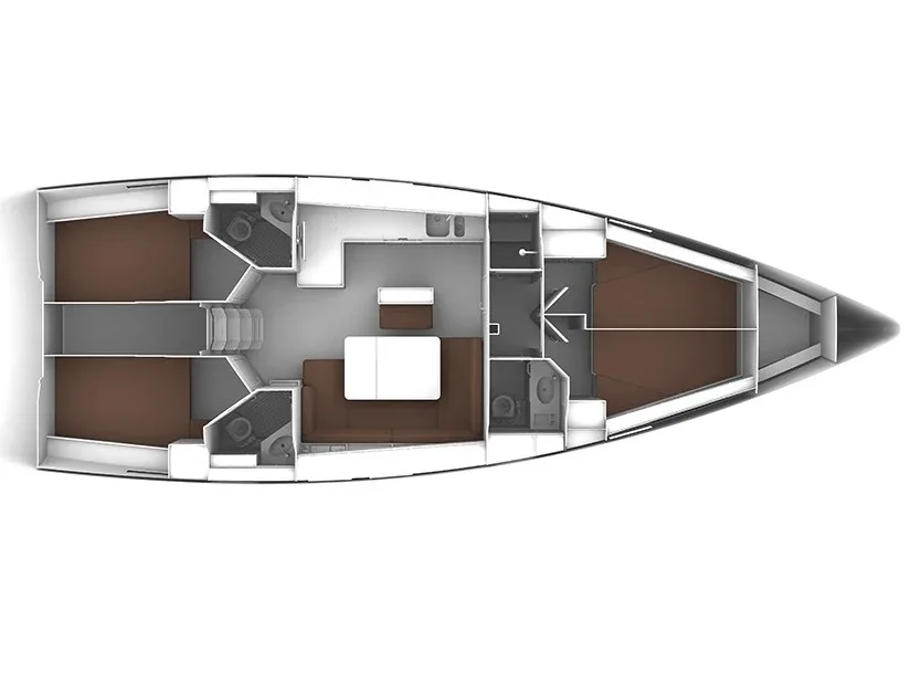 Grundriss der Yacht BAVARIA Cruiser 46 - Orsalia