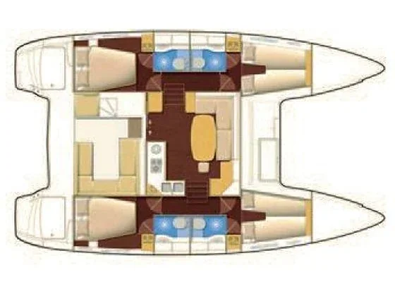 Grundriss der Yacht LAGOON 400 S2 - Callisto