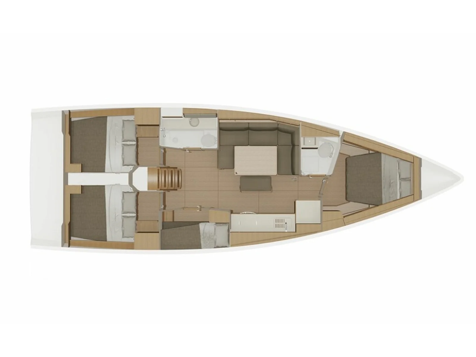 Grundriss der Yacht DUFOUR 430 Grand Large - Levan