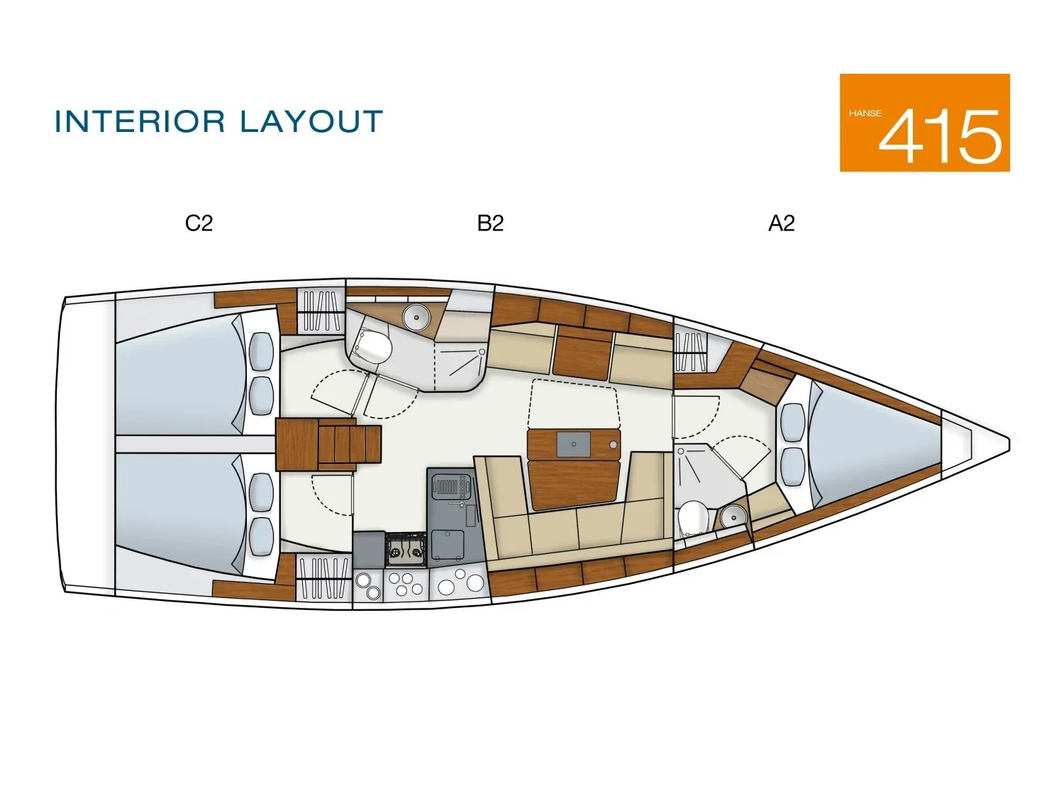 Yacht HANSE 415 - Deep Blue - Foto 1