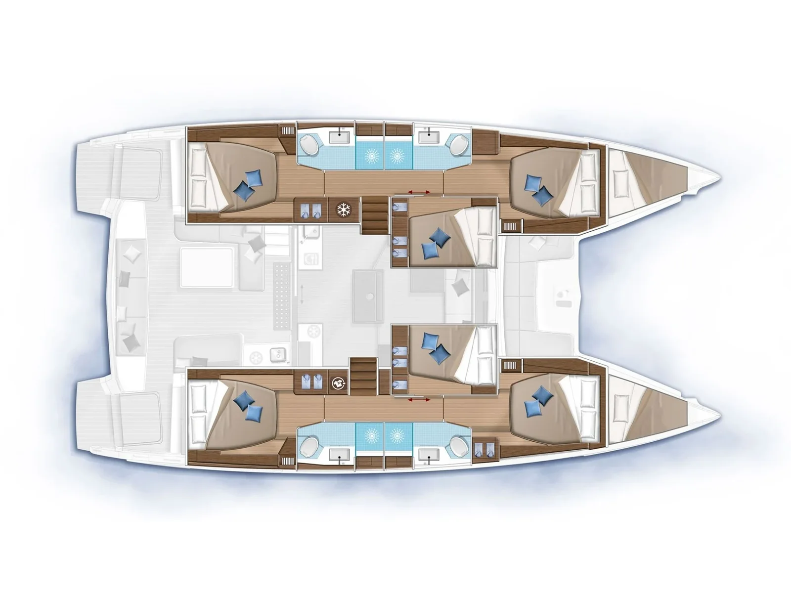 Grundriss der Yacht LAGOON 50 - Jupiter